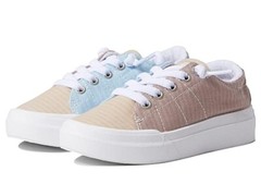 Roxy Rae Sneakers Kids US 5 Beige Blue Round Toe Comfort Casual Shoes JOBB077