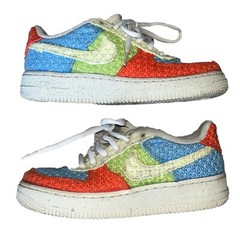 Nike Air Force 1 LV8 Next Nature Woven Hemp Recycled Multicolor GS Sz 4Y (W 5.5)
