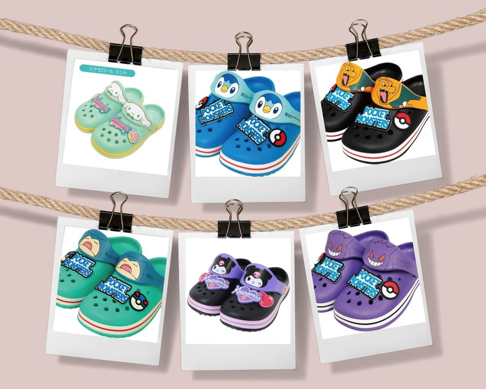Children’s Convertible Slippers Pikachu Cinnamoroll Piplup Charizard Snorlax Kid