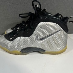 Nike Air Foamposite Pro Silver Surfer Metallic Silver Black 614792-005 Kids 6.5Y