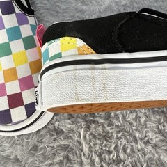 Vans Rainbow Checkerboard Slip-On Sneakers Kids Missy Size 11.0 **READ DES**