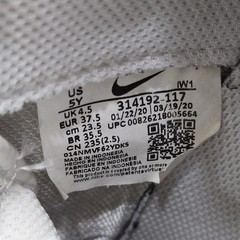 Nike Air Force 1 Platform Sneakers Youth US 5 White Athletic Lace Up 314192-117