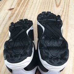 Reebok Shoes Youth 3.5 9-Spike Franchise 7 Mid Baseball Cleat Black Lace Up NEW