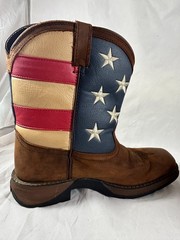 Durango DBT0160 Kids Size 6.5M Patriotic Western Square Toe Mid Calf Boots
