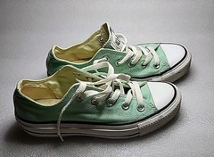 Converse All Stars Canvas Junior Turquoise Lace Up Tennis Shoes Size 5