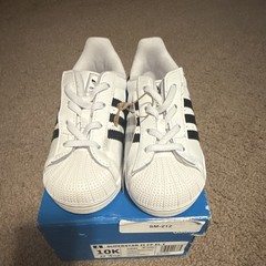 adidas Superstar II CF EL I Unisex Kids Sneakers White/Black US 10K JH9984