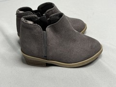 Old Navy Gray Suede Bootie Ankle Boots Kids Size 12 Zip Casual Fall Winter