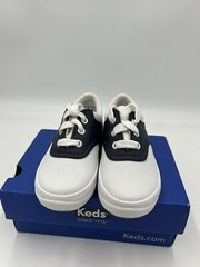 Size 9 Little Kids – KEDS School Days II- White/Navy Blue Brand New In Box