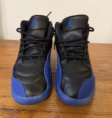 Jordan Air Jordan 12 Retro (GS) Black/Blue Leather 2.5Y High Top 151186-014