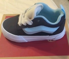 VANS Knu Skool Elastic Lace Kids Sneaker Grey/Blue US 5 UK 4.5 VN000D0KY31