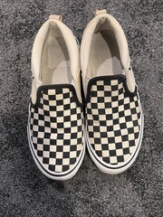 Vans – Asher – Checkerboard – Slip On – Sneakers – ( Size 4.5) Youth Kids