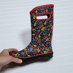 Bogs Construction Vehicle Print Rain Boots Size 2 Big Kids
