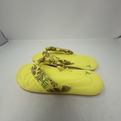 Reef Flip Flops Kids Size 4/5 Yellow Tropical