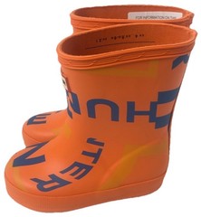NWT Hunter Kids First Classic Exploded Logo Rain Boots Orange Blue Size 5