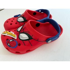 Crocs Kids Marvel Spider-Man Clogs Red Blue Jibbitz Size 13 C13 Boys Girls