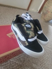 Vans knu-skool black green camo Kids Size 5½ *Brand New in Box*