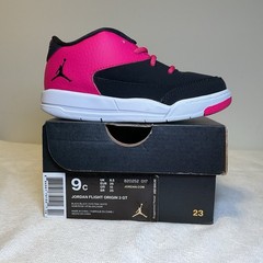 TD Nike Jordan Flight Origin 3 Toddler Black Vivid Pink 820252-017 NEW Size 9c