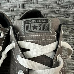 Converse All Star Low Canvas Brown Junior Size 5.5 White Lace Sneakers Great