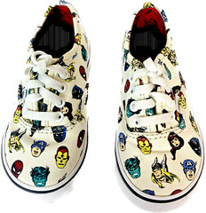 Limited Edition Kid’s Vans x Marvel Avengers Unisex Sneakers in White Multicolor
