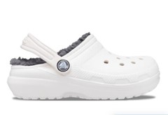 Crocs Classic Lined Clog | Kids‘ Slippers, White, 12 Little Kid|BRAND NEW