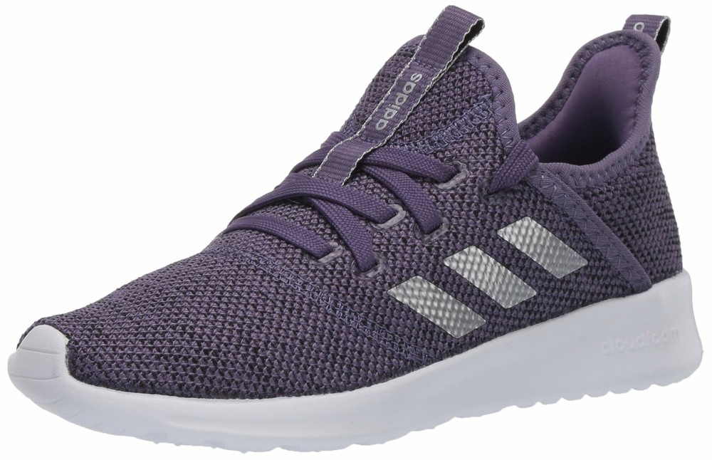 adidas Childrens Cloudfoam Pure Kids Running Shoe EG3466 Purple/Silver Size 5
