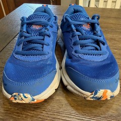 Under Armour Kids Charged Assert 10 Blue Orange Running Shoes 3026182-401 3.5Y