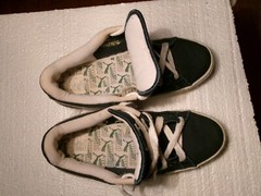 Vintage 1995 Puma Basket Classic Dark Green Canvas Unisex junior Sz 5 Boys Girls