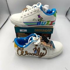 Ground Up Buzz Lightyear Woody Unisex Kid 4 White Disney Toy Story Shoes