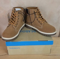 Thereabouts TH Luke Wheat Bootie Boots Lace-Up Zipper Faux Leather Ankle 1