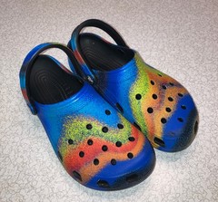CROCS Blue and Yellow Sandals Vibrant