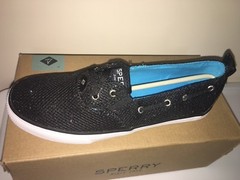 New Sperry Top-Sider YG5622 A Sparkle Youth Girls Navy 3.5 m USA 35.5 eur Black