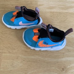 Nike Flex Runner 2 LIL PSV Blue Orange Kids Preschool Running Shoes Size 5C