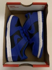 Nike Dunk Low TD Sz 4C Hyper Cobalt Black White Toddler Sneakers CW1589-001 NEW!