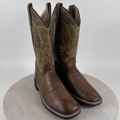 Cody James Youth Size 5 D Brown Leather Cowboy Boots Western Square Toe