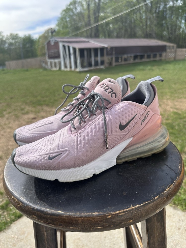 Nike Air Max 270 Pink Gray Mesh Woman’s Athletic Shoes Sz 7Y EUR 40