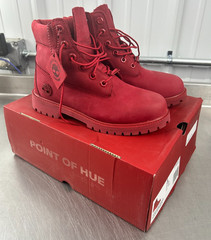 Timberland Premium 6in Medium Red Nubuck 5 M/M Juniors 0A625Y Pre-Owned