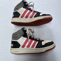 Adidas Hoops Mid 2.0 Sneakers pink/black/white Youth Size 5