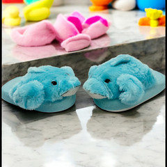 Adorable Dolphin Pop-Up Slippers – Perfect Toddler 5-9T Gift! 🐬 Cozy & Fun!
