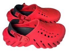Crocs Echo Clog Varsity Red Unisex Size J 1 Great Preowned Condition