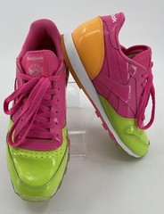 Reebok Junior Classic Leather Dessert Pack Shoe Size 7 BS7244 Pink Green Orange