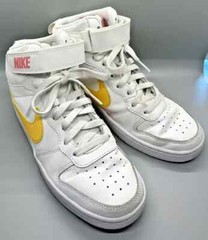 Nike All Day Play Court Borough Mid White/Orange/Pink Sneakers Kids Size 6Y