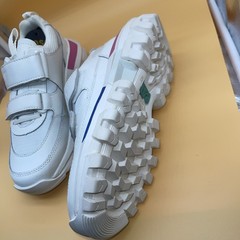 CAT White Pink Blue Green Hook & Loop Low Top Athletic Sneakers unisex