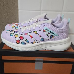 Adidas Minecraft FortaRun J Purple Pixel Hearts Kids Size 6 Womens 7 JR1940