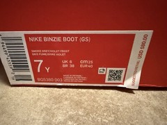 Nike Binzie Rain Boots (GS )Smoke Grey Violet Frost Size 7Y BQ5380 003 New
