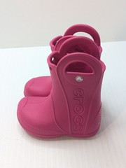 Crocs Handle It Rain Boots Toddler Kids Size C7 Pink Waterproof Rubber Excellent