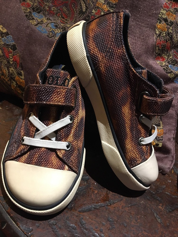 Polo Ralph Lauren Kids *8 Carson EZ Ocelot Sneaker Shoes Unisex *Excellent *CPix