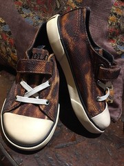 Polo Ralph Lauren Kids *8 Carson EZ Ocelot Sneaker Shoes Unisex *Excellent *CPix