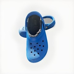 Crocs Unisex Kids Classic Lined Clog Bright Cobalt Blue Size J 4 Play Outdoor