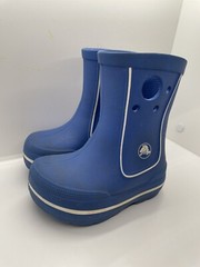Crocs blue boots size kids 6 / 7 see photos Adorable