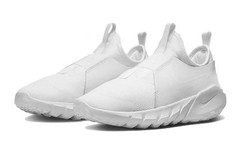 Nike Flex Runner 2 Low Triple White – DJ6038-100 Size 4.5y Brand New No Box